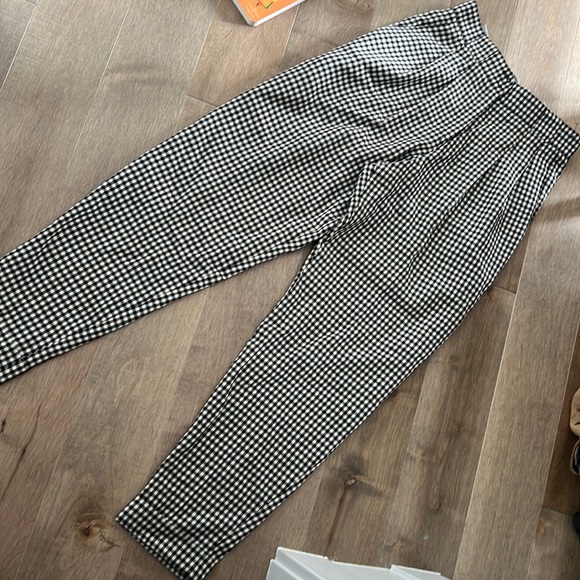Plaid high waisted wool blend pants, size 8 - Picture 1 of 6